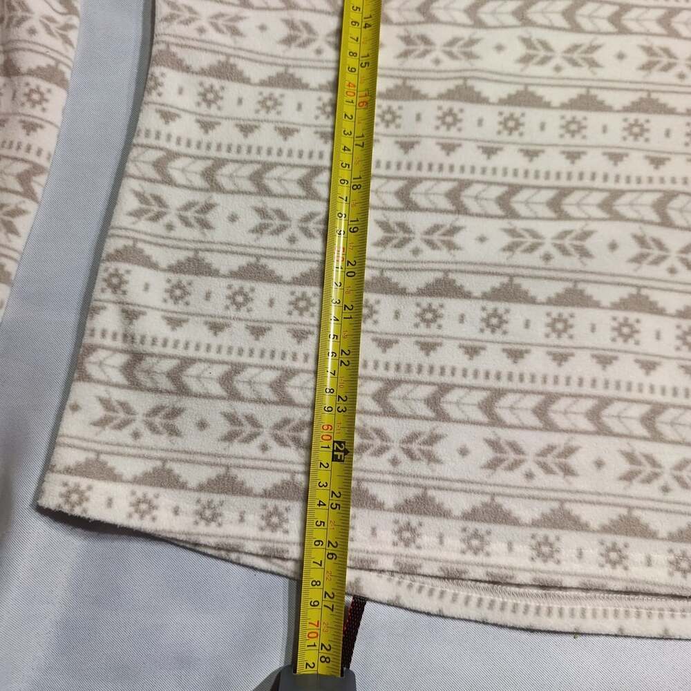 Avalanche Fleece Pullover Size XL Beige Fair Isle 1/4 Zip - Picture 5 of 8
